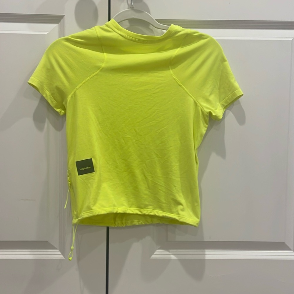 Size 2 neon yellow Lululemon Athletic shirt